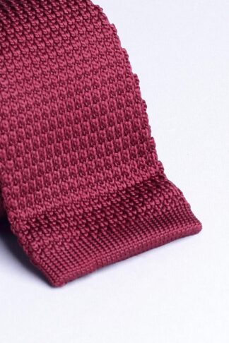 Bordo pletena kravata