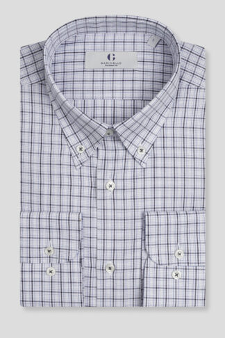 Teget plava karirana košulja regular slim fit 705P