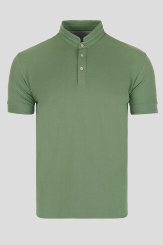 Maslinasta polo majica sa ruskom kragnom