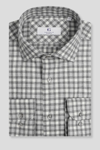 Siva karirana košulja slim fit 753I