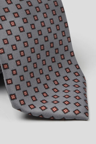 Siva kravata sa crvenim detaljima 3318