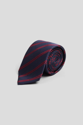 Teget kravata sa crvenim prugama 3318