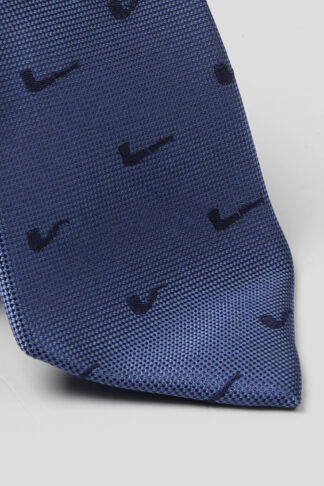 Plava kravata sa motivom lule 3318