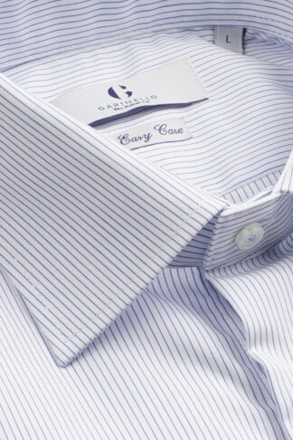 Belo plava prugasta easy care košulja slim fit 761D