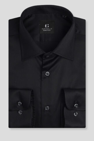 Double twist crna košulja regular slim fit 732H