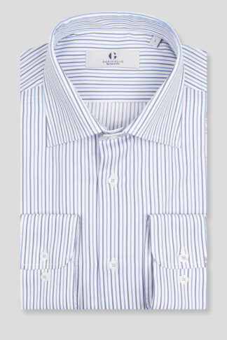 Plava teget prugasta košulja slim fit 761F