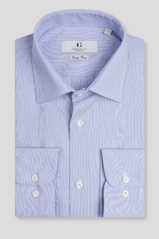 Plava košulja sa sitnim prugama slim fit 761H