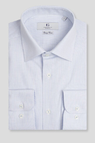 Belo plava košulja - sitan karo slim fit 761H