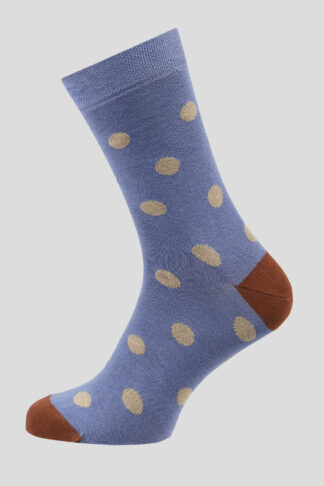 Plave čarape sa bež detaljima