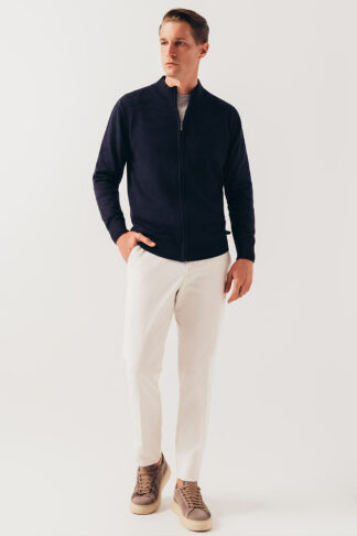 Teget rebrasti zip džemper 120C