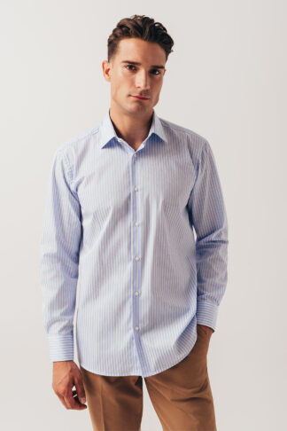 Svetloplava prugasta košulja classic fit 764G