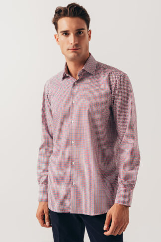 Crveno plava karirana košulja classic fit 764G