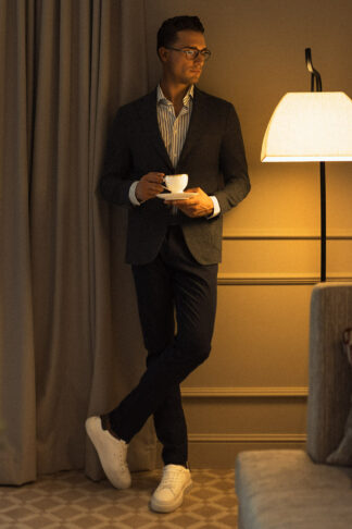 Melanž pepito vuneni sako (659B)