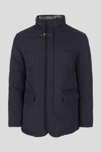 Teget jakna sa skrivenom kapuljačom (180D)