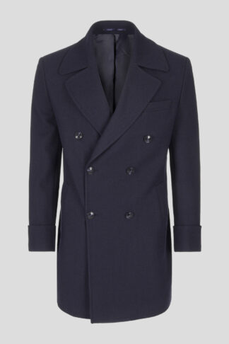 Teget vuneni kaput na dvoredno kopčanje 170A